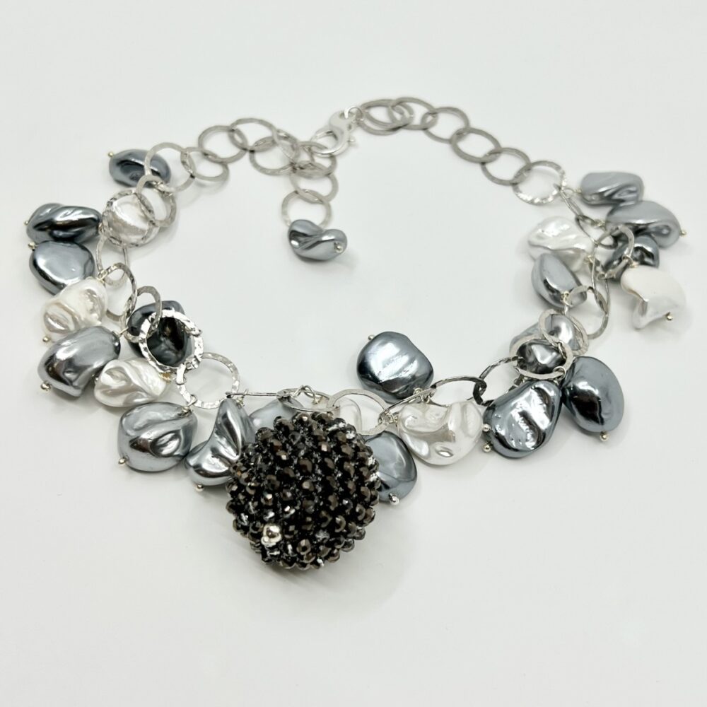 grey sparkling ball