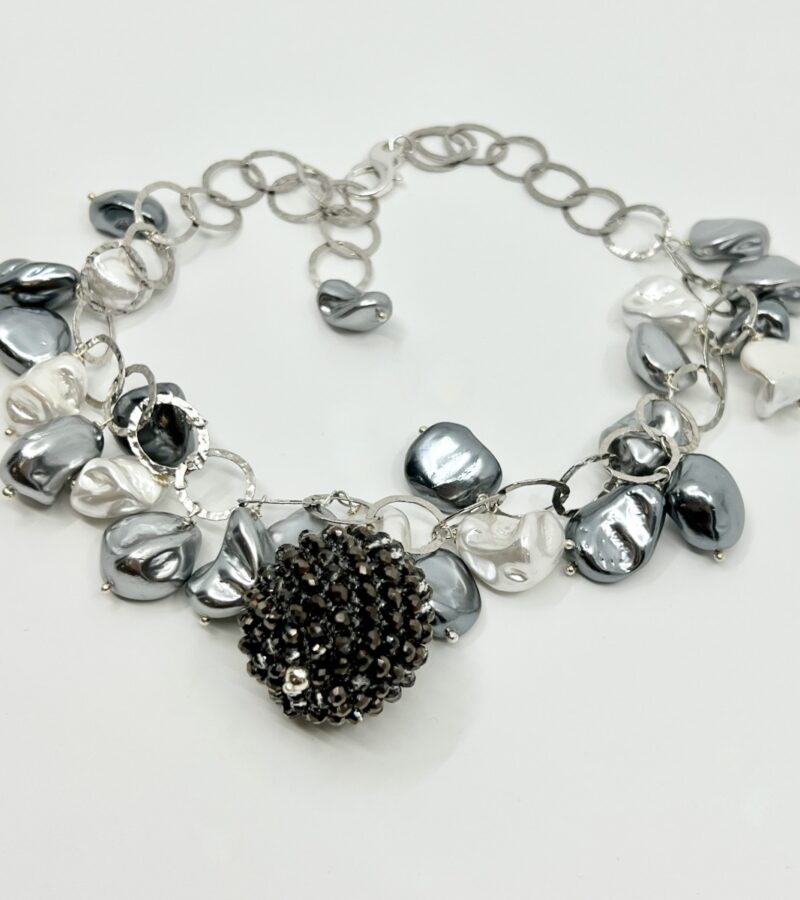 grey sparkling ball