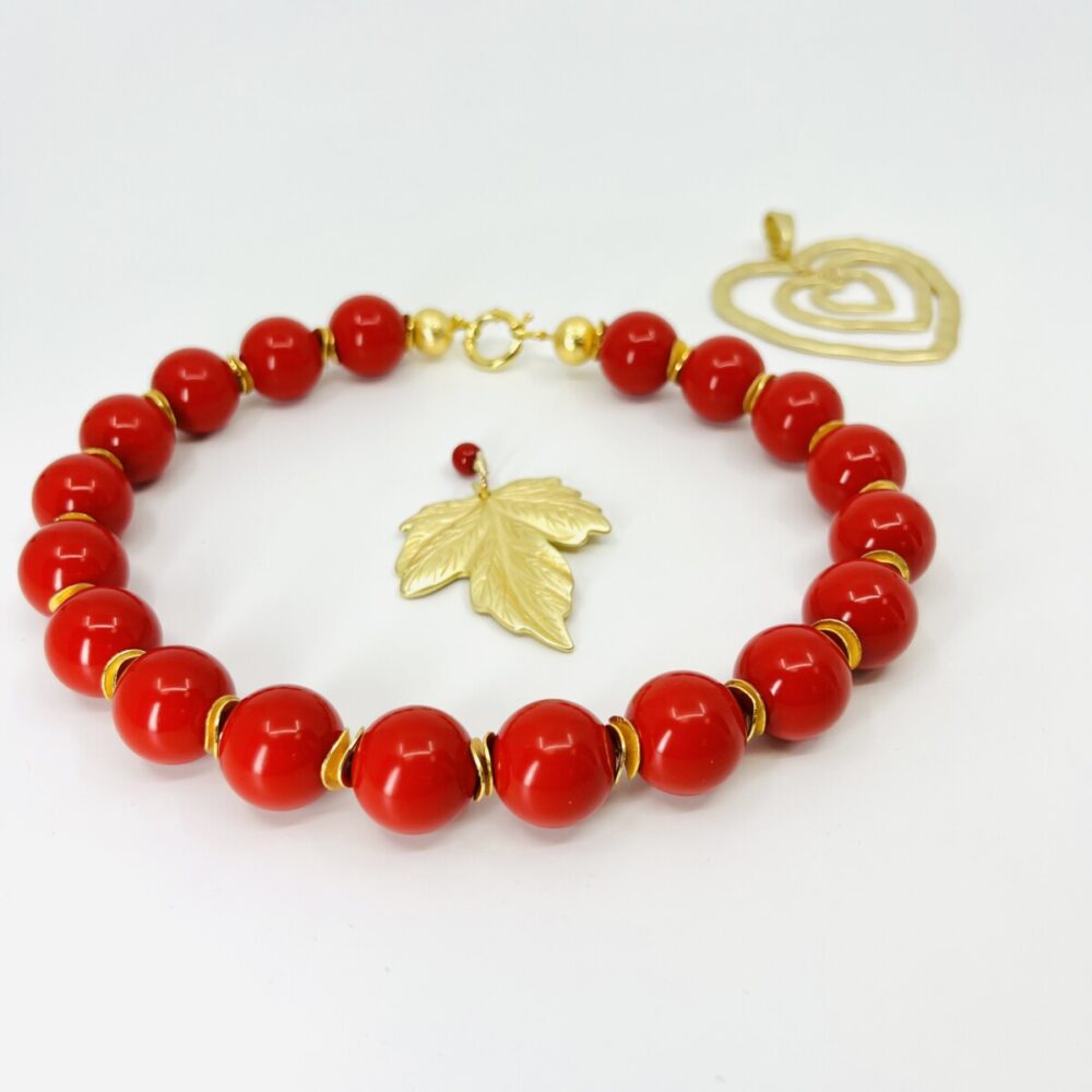 red heart&leaf