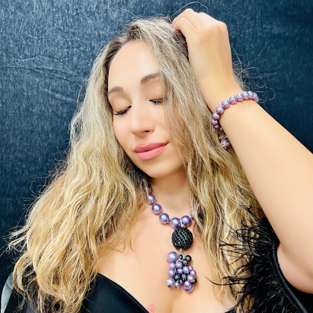 purple shimmery purple shimmery