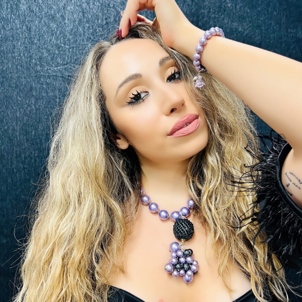 purple shimmery purple shimmery