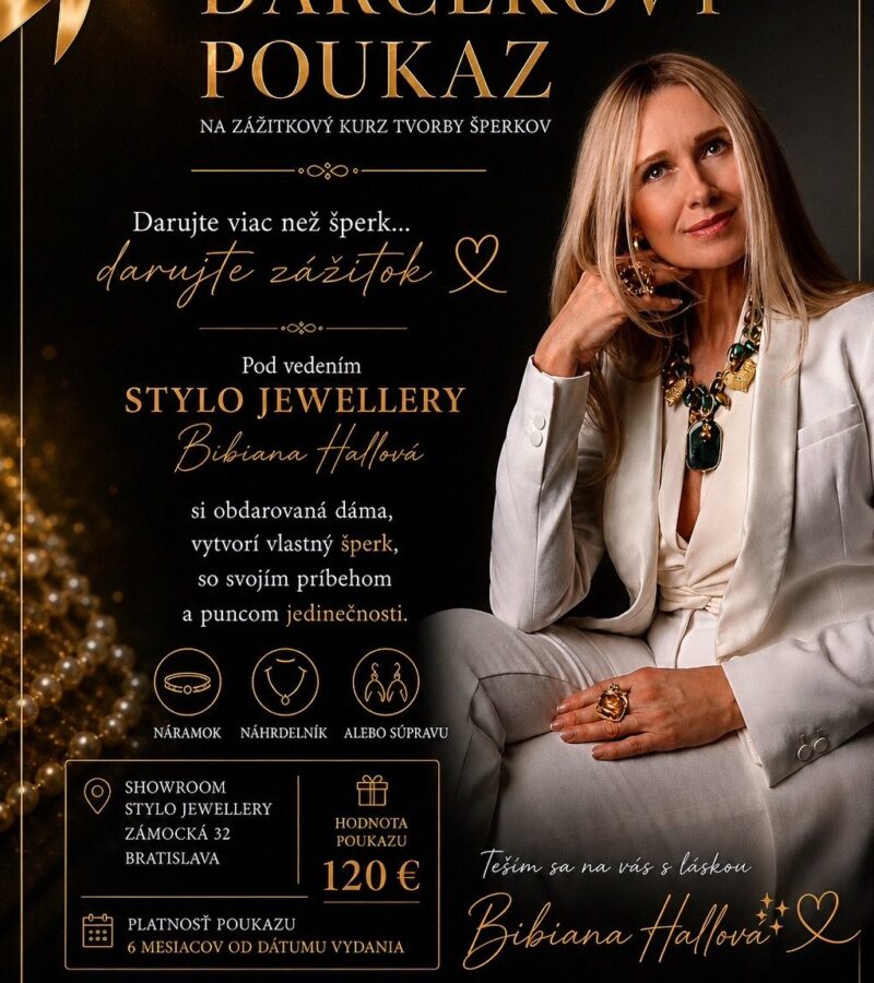 Darčeková poukážka na kurz výroby šperkov